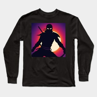 Stylish Ninja silhouette Long Sleeve T-Shirt